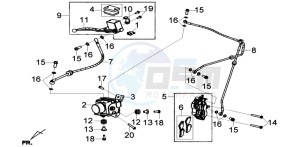 GTS 300i ABS drawing BRAKE CALIPER FOR / BRAKE LEVER CPL