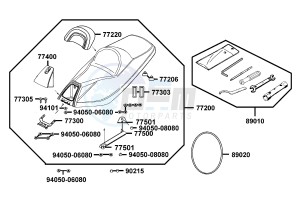 XCITING R500I drawing Seat