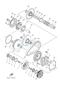 YFM700FWAD YFM70GPSH GRIZZLY 700 EPS SPECIAL EDITION (2UDM) drawing CLUTCH