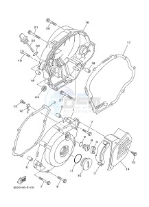 TT-R125 TT-R125LW (19CR) drawing CRANKCASE COVER 1