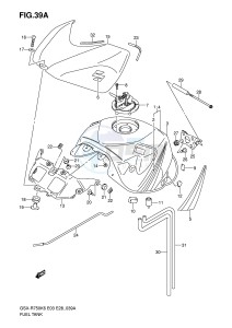 GSX-R750 (E3-E28) drawing FUEL TANK (MODEL K7)