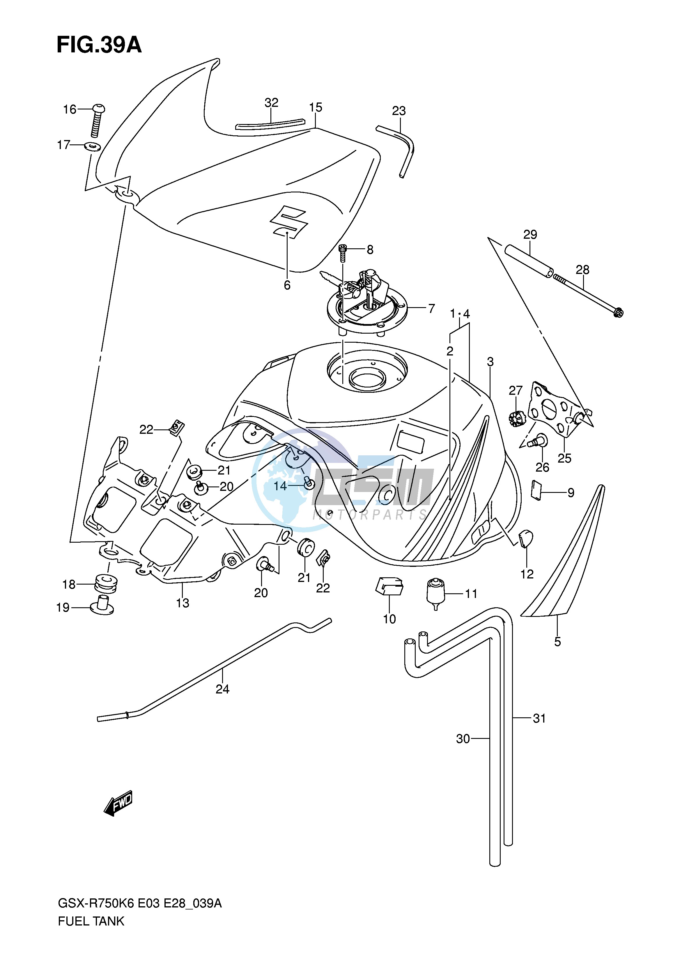 FUEL TANK (MODEL K7)