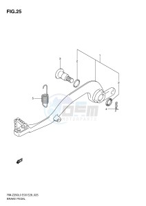 RM-Z250 (E3-E28) drawing BRAKE PEDAL