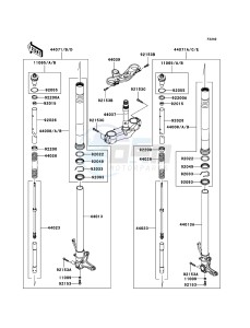 NINJA ZX-10R ZX1000E8F FR GB XX (EU ME A(FRICA) drawing Front Fork