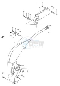 RM125 (E28) drawing MUFFLER (MODEL L)