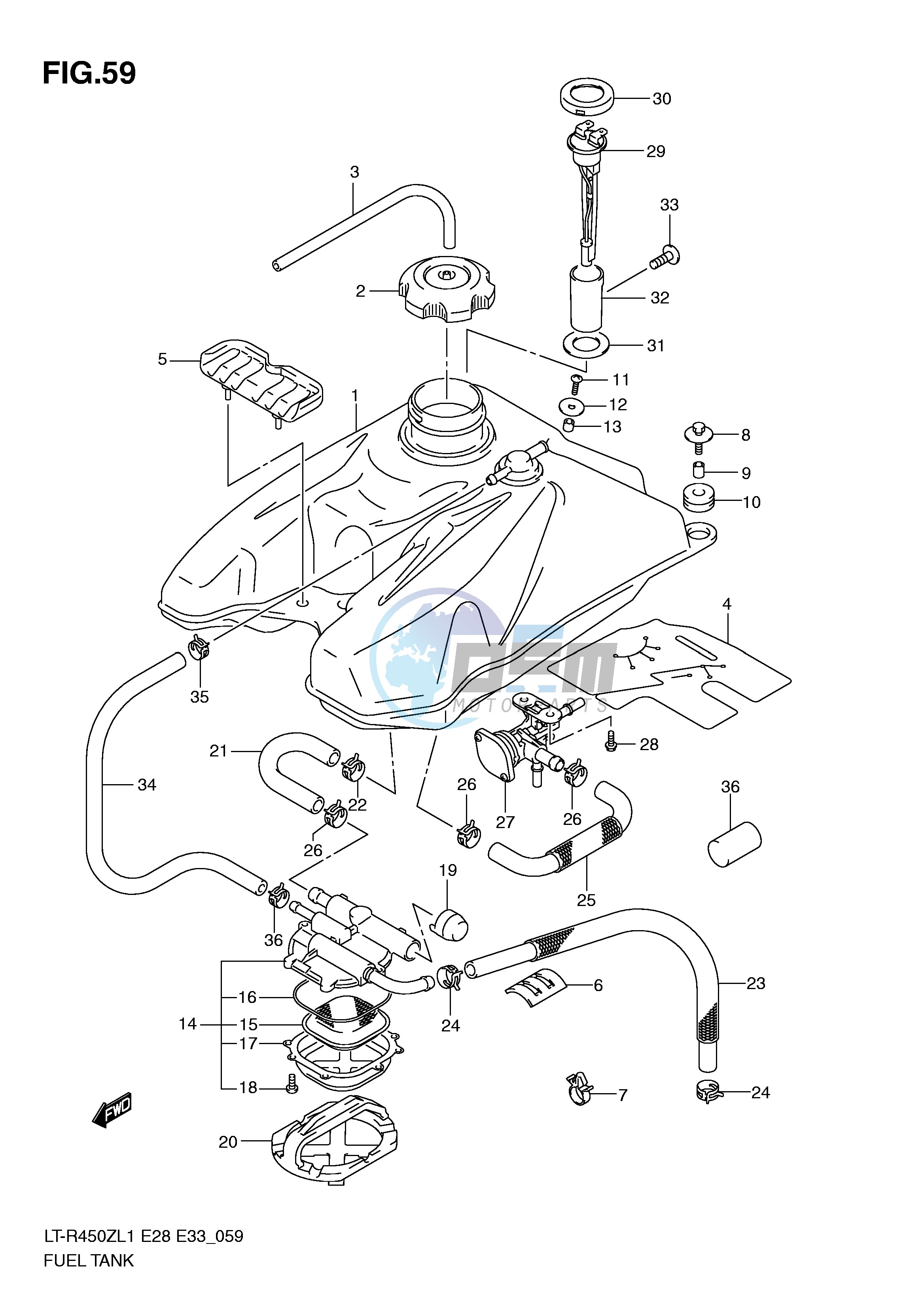 FUEL TANK (LT-R450L1 E28)