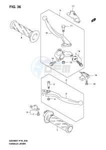 GZ250 (P19) drawing HANDLE LEVER