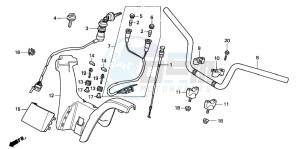 TRX200D FOURTRAX 200 drawing HANDLE PIPE