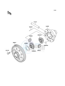 MULE 600 KAF400-B1 EU drawing Differential