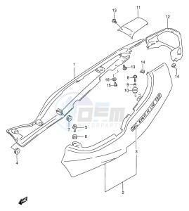 GSF600 (E2) Bandit drawing FRAME COVER (GSF600SW SUW)