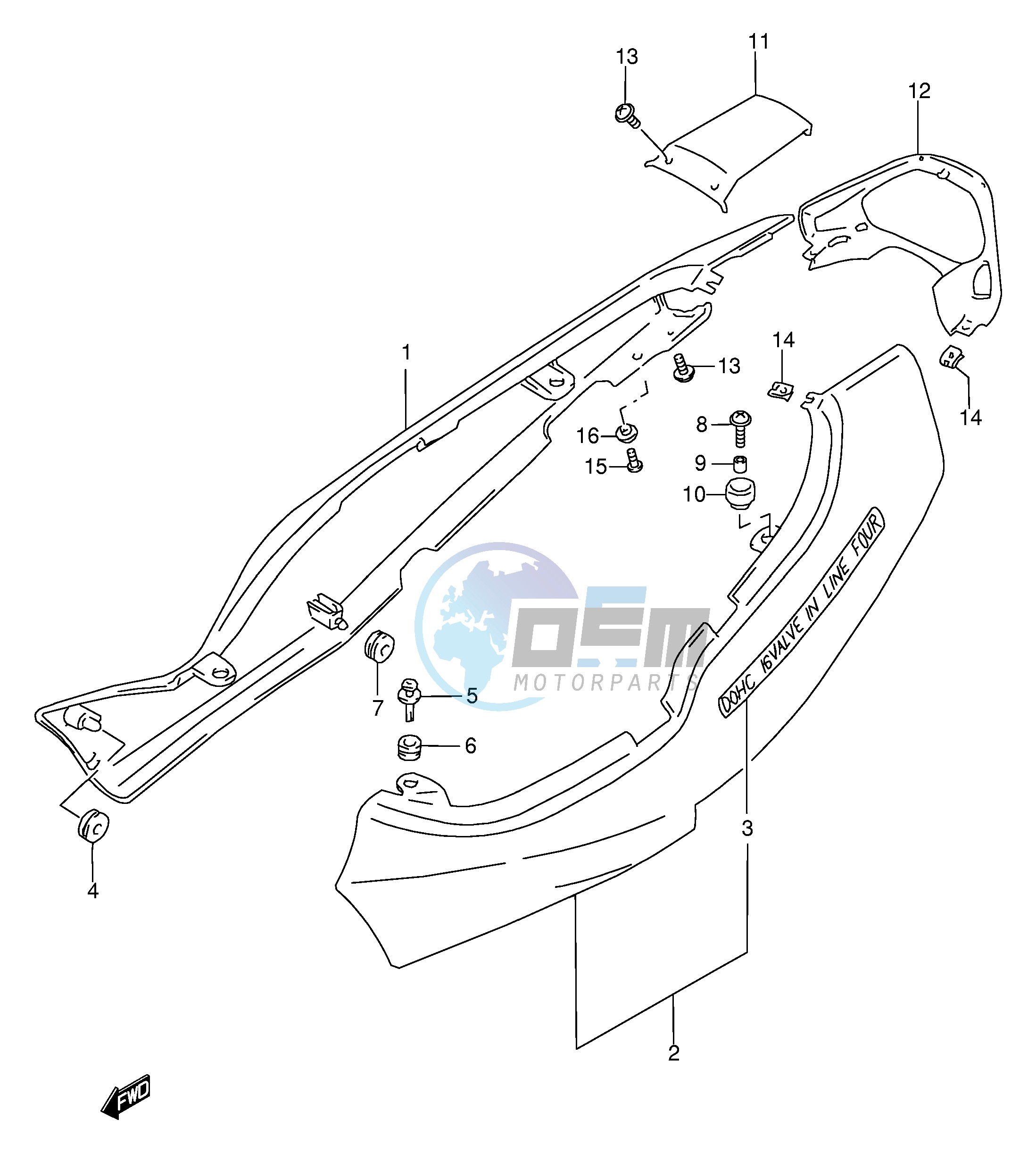 FRAME COVER (GSF600SW SUW)