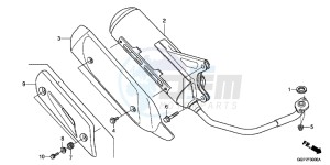 NSC50WHC drawing EXHAUST MUFFLER