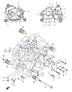 LT-F250 (E3-E28) drawing CRANKCASE (MODEL K3 K4 K5 K6)