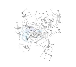 VP X-CITY 250 drawing CYLINDER AND HEAD