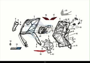 JET4 RX 125 (XE12W4-EU) (E5) (M1) drawing FRONT COVER - FRONT INNER BOX