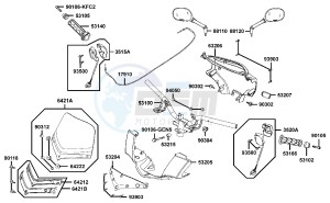 PEOPLE S 200 I drawing Handle Steering - Handle Cover