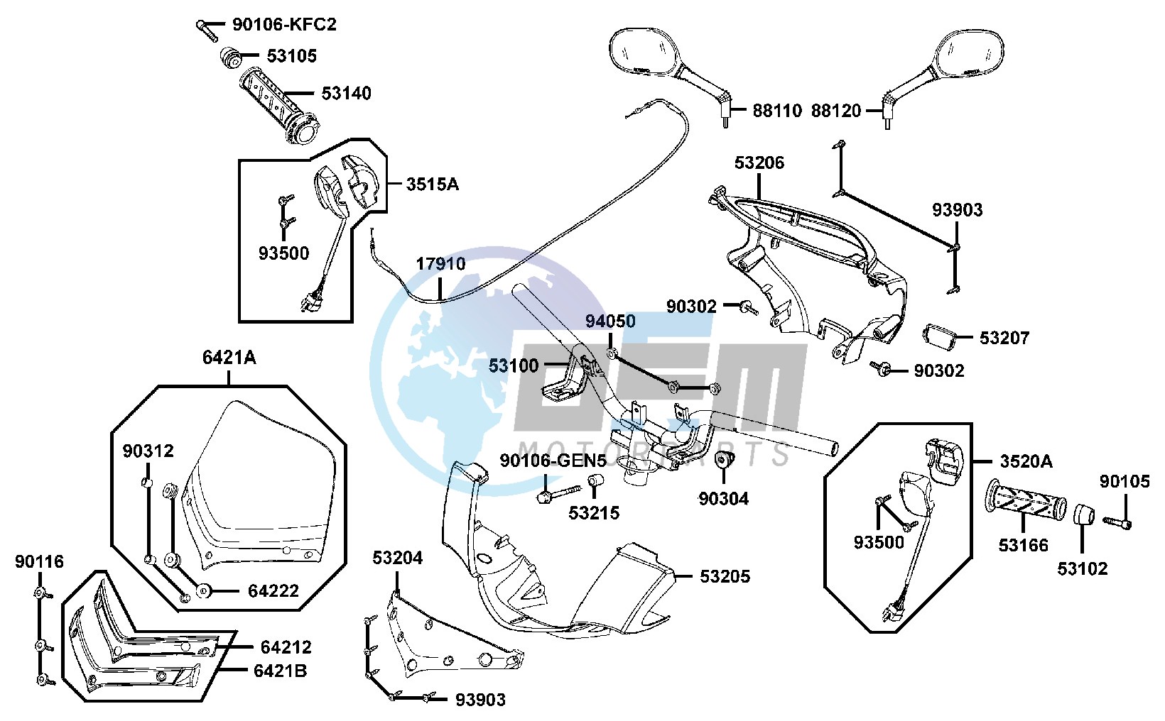 Handle Steering - Handle Cover