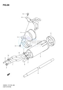 AN650 (E3-E28) Burgman drawing EVAP SYSTEM (AN650L1 E33)