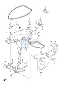 DF 9.9A drawing Side Cover - w/Remote Control