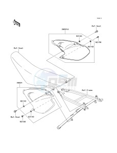 KX 125 M (M2) drawing SIDE COVERS