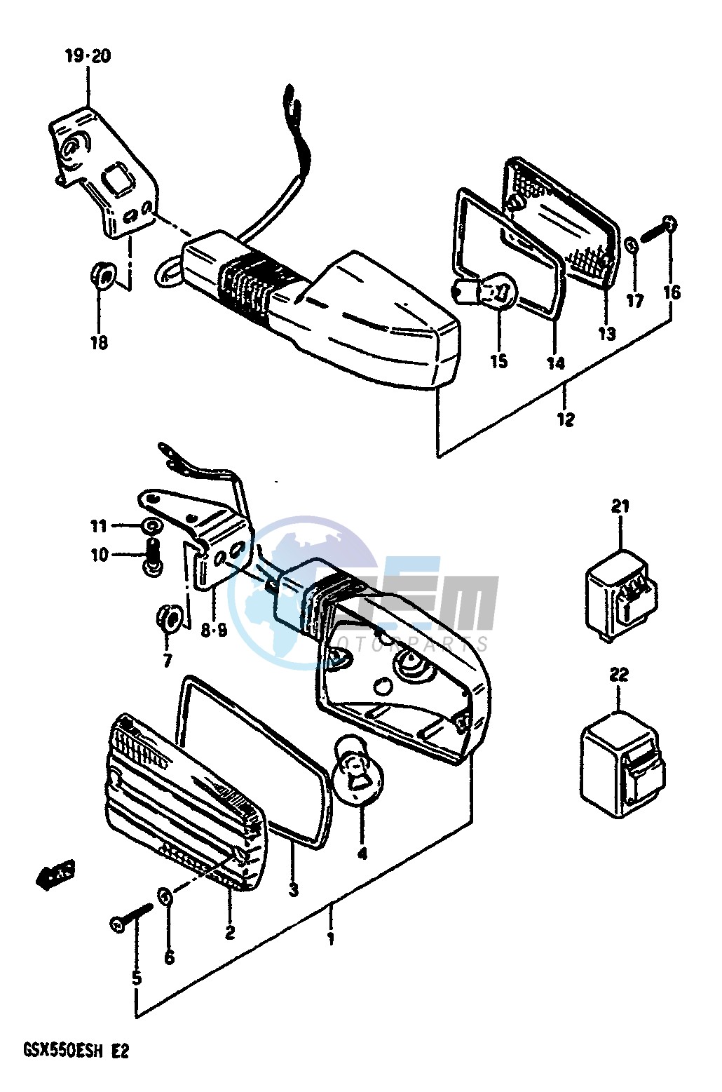 TURN SIGNAL LAMP (E18,E21,E22,E25,E26)