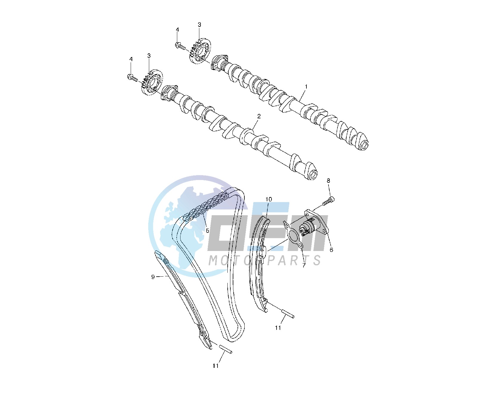 CAMSHAFT AND TIMING CHAIN