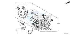 FES125AC drawing REAR BRAKE CALIPER