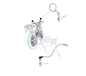 WR F 450 drawing MIRROR EURO KIT