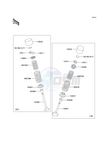 ZX 900 F [NINJA ZX-9R] (F1-F2) [NINJA ZX-9R] drawing VALVE-- S- -