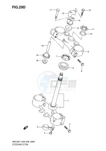 RM125 (E3-E28) drawing STEERING STEM (MODEL K5)