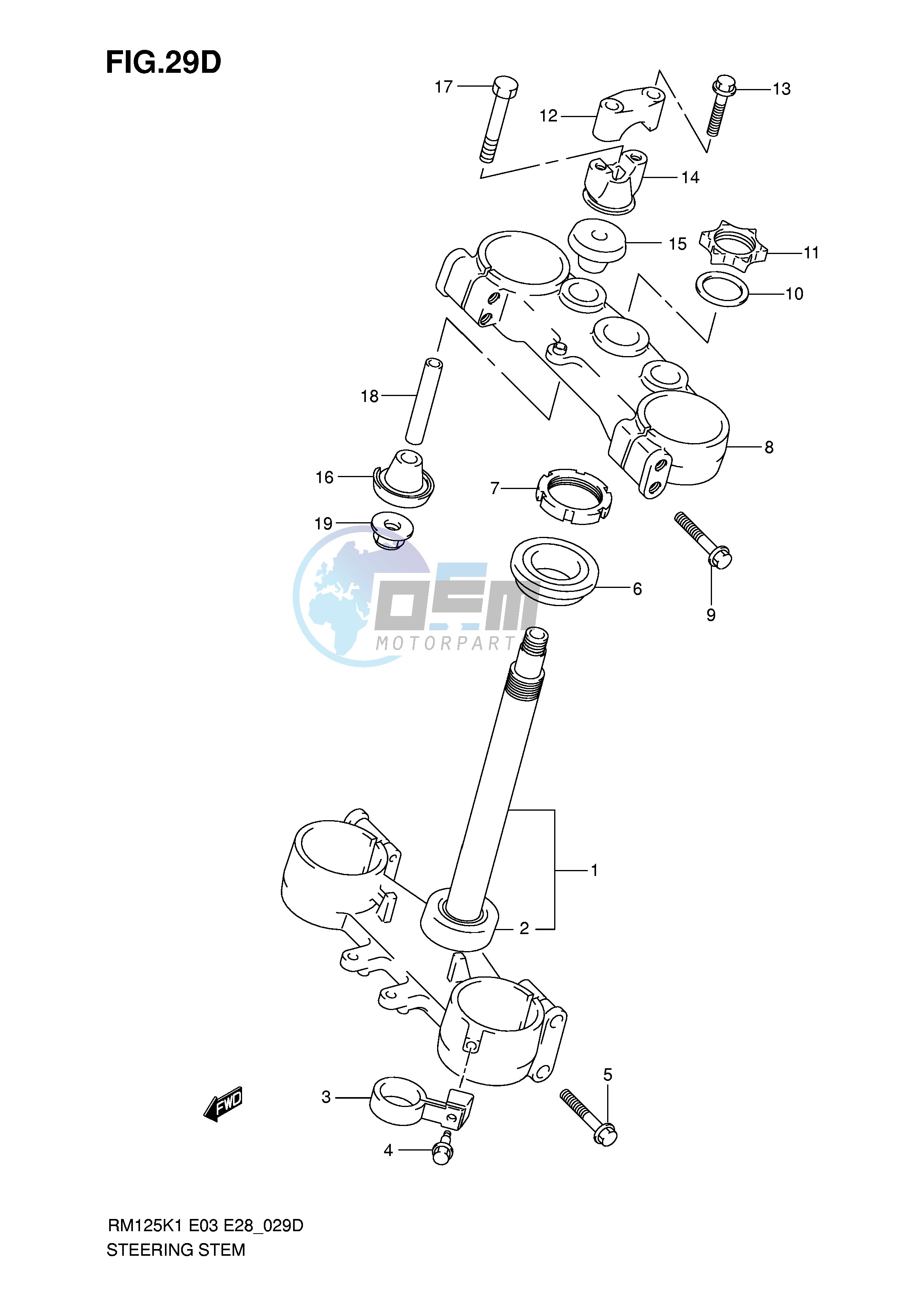 STEERING STEM (MODEL K5)