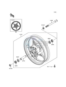 Z900 ABS ZR900BHF XX (EU ME A(FRICA) drawing Front Hub