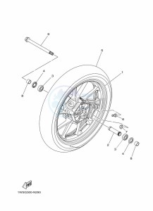 MT-07 MTN690-A (B4CS) drawing FRONT WHEEL