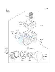 KDX200 H (H6F) 80 H6F drawing AIR CLEANER