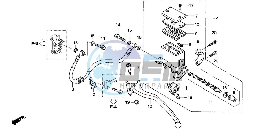 RR. BRAKE MASTER CYLINDER (NSS250X)