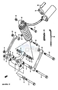 GSX-R750 (J-K-L) drawing REAR CUSHION LEVER (MODEL L)