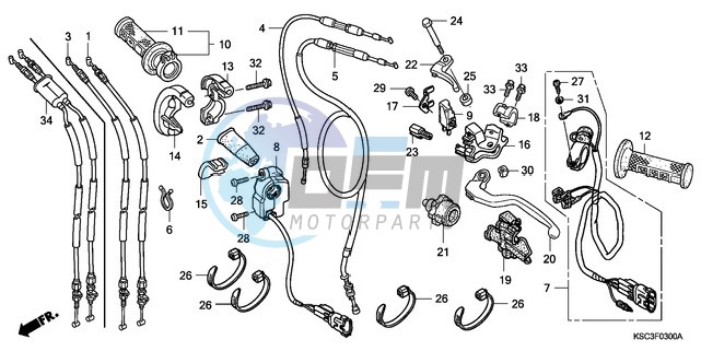 HANDLE LEVER/SWITCH/CABLE