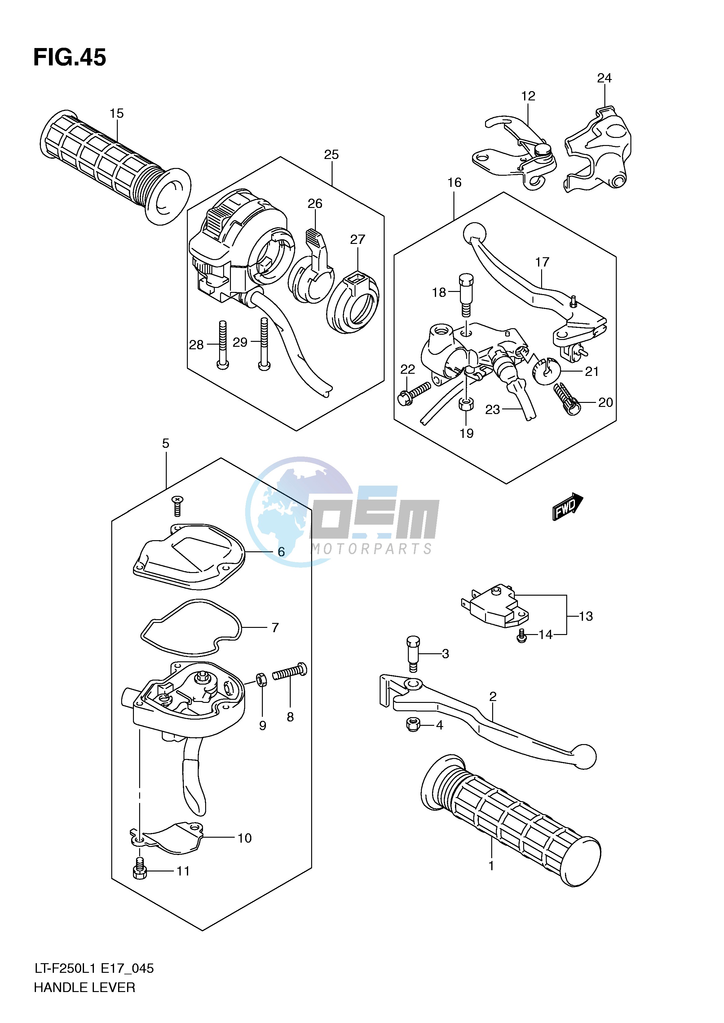 HANDLE LEVER (LT-F250L1 E17)