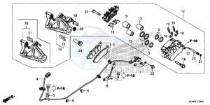 CTX1300AE CTX1300A UK - (E) drawing REAR BRAKE CALIPER