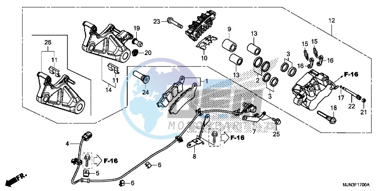 REAR BRAKE CALIPER