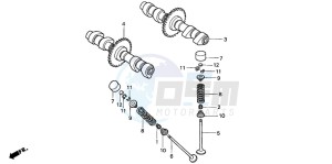 CBF500 drawing CAMSHAFT/VALVE