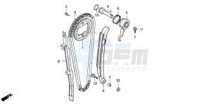 NX500 DOMINATOR drawing CAM CHAIN/TENSIONER