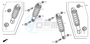 TRX250TE FOURTRAX ES drawing FRONT CUSHION