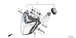 CB650FAE CB650FA 2ED drawing HEADLIGHT