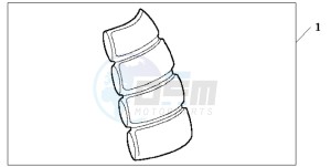 CB600F2 CB600S drawing TANK PAD 2