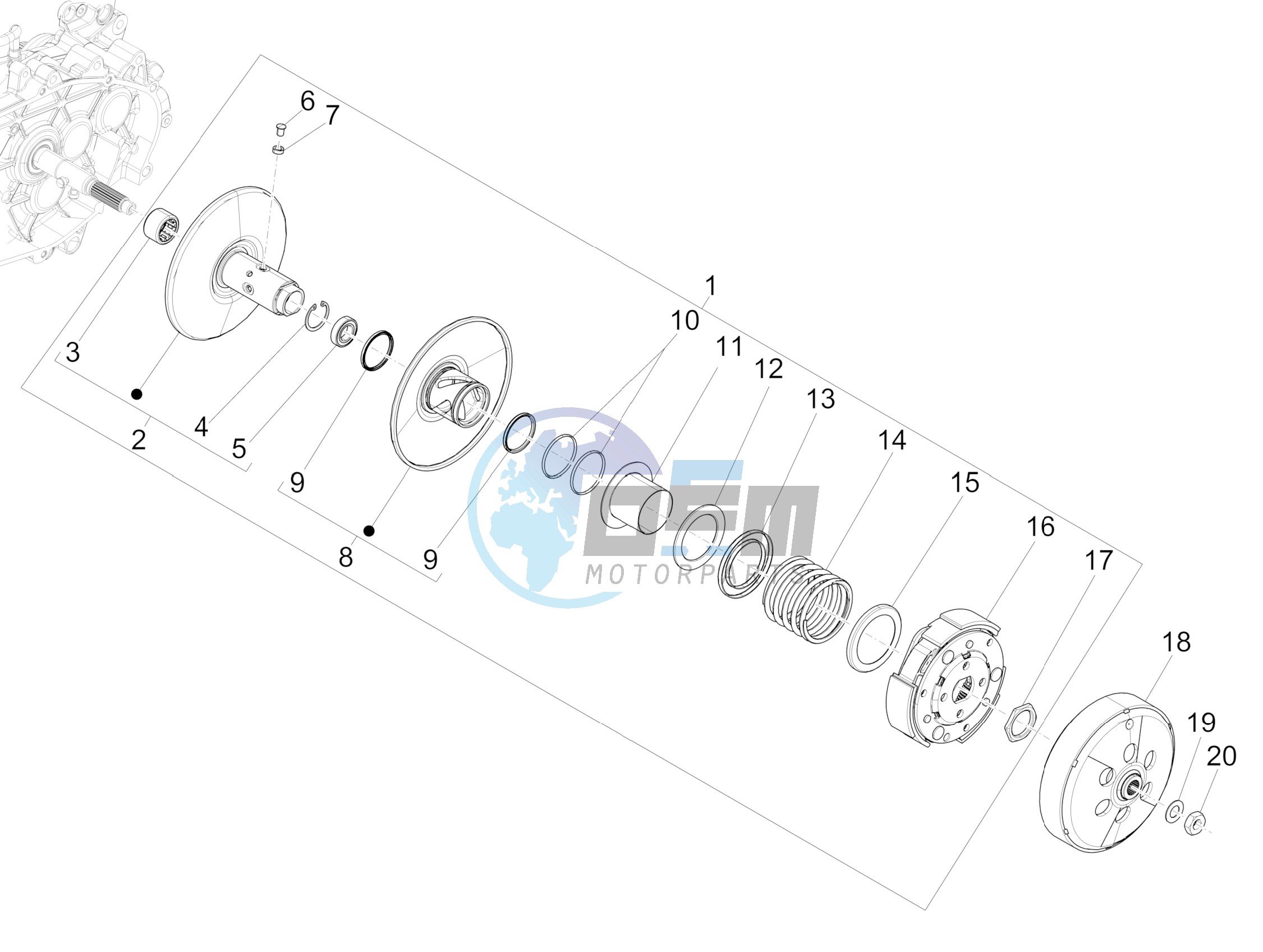 Driven pulley