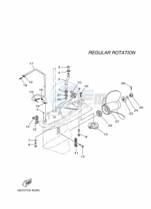 F115AETL drawing PROPELLER-HOUSING-AND-TRANSMISSION-2