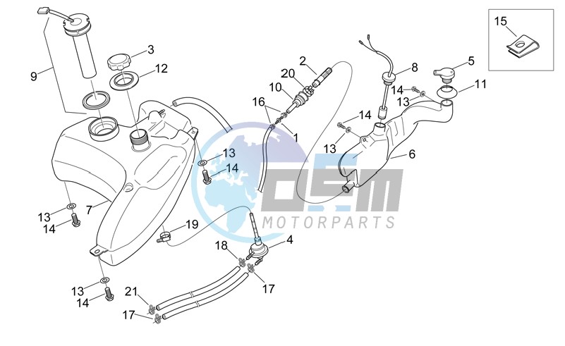 Oil and fuel tank