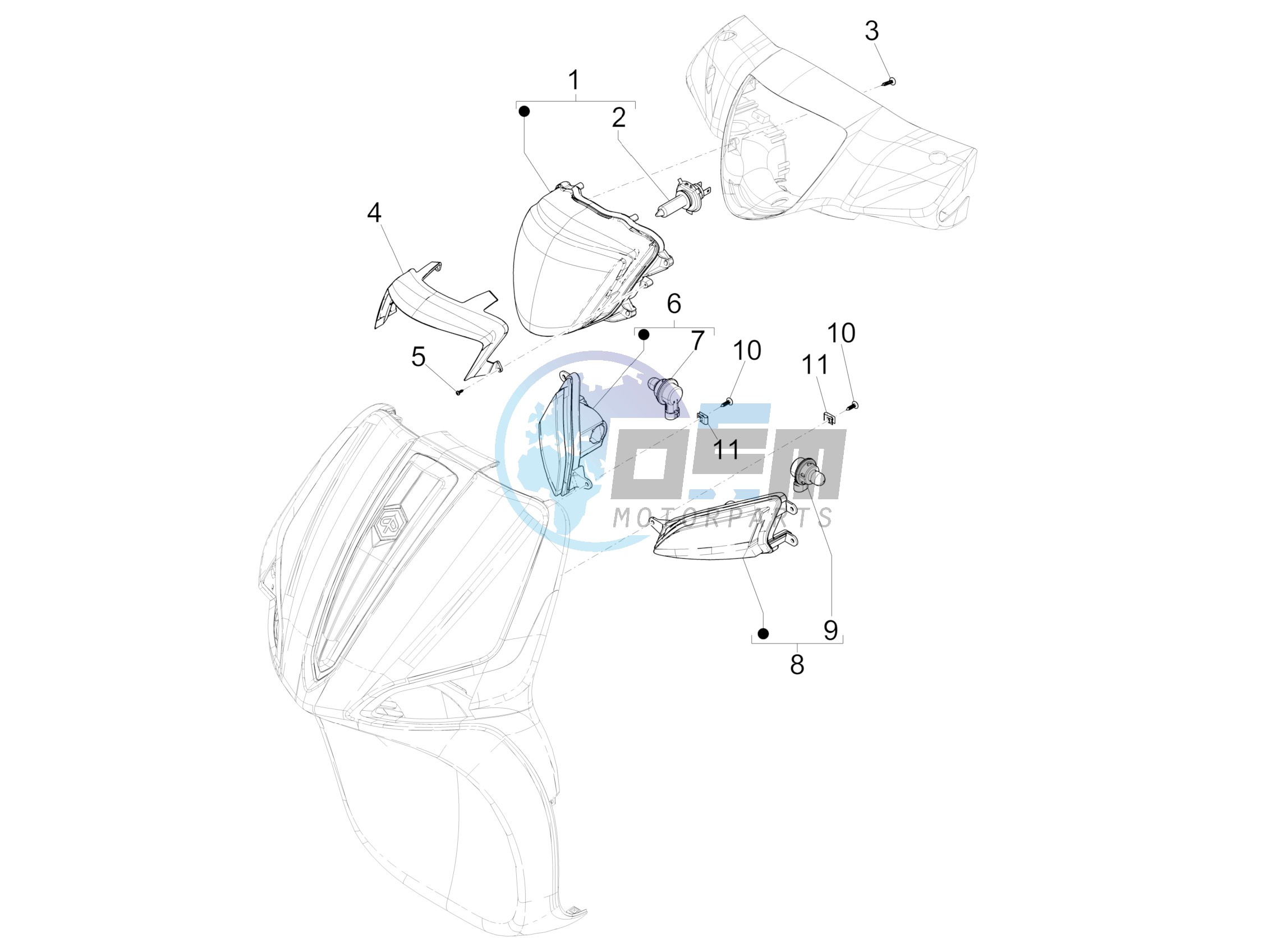 Front headlamps - Turn signal lamps