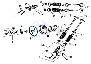 ATTILA - 150 cc drawing CAMSHAFT-VALVE